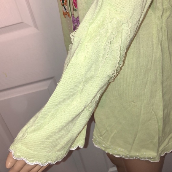 Storybook Knits Green Cardigan. NWT. M - Picture 7 of 13